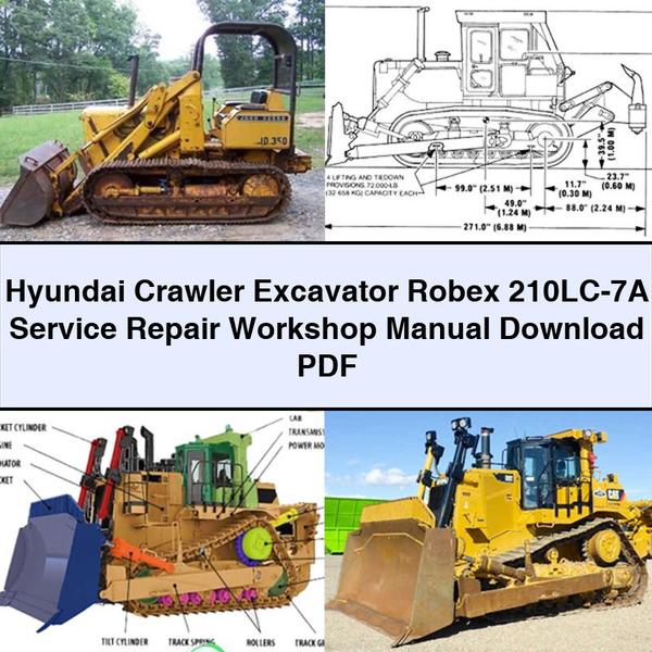 Manual de taller y reparación de la excavadora de cadenas Hyundai Robex 210LC-7A