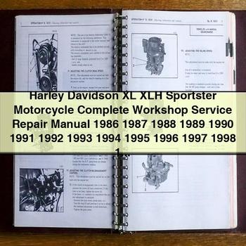 Harley Davidson XL XLH Sportster Motorrad Komplettes Werkstatthandbuch, Service- und Reparaturhandbuch 1986 1987 1988 1989 1990 1991 1992 1993 1994 1995 1996 1997 1998 1999 2000 2001 2002 2003