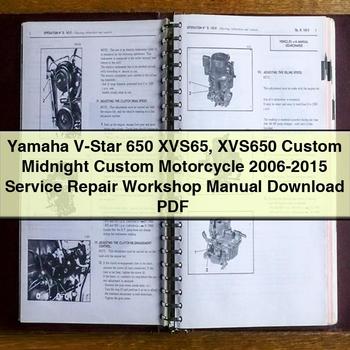 Yamaha V-Star 650 XVS65 XVS650 Custom Midnight Custom Motorrad 2006-2015 Service-Reparatur-Werkstatthandbuch