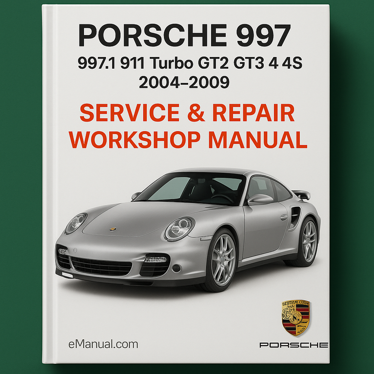Manual de taller y reparación del Porsche 997 997.1 911 Turbo GT2 GT3 4 4S 2004-2009