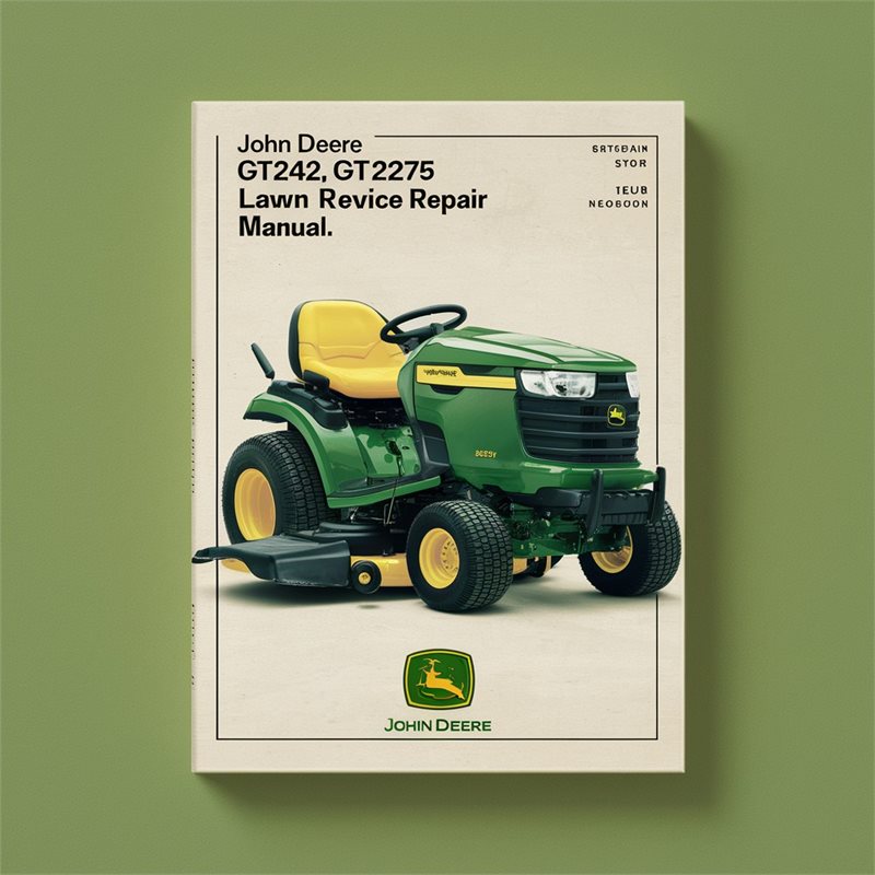John Deere GT242 GT262 GT275 Lawn Mower Service Repair Workshop Manual PDF