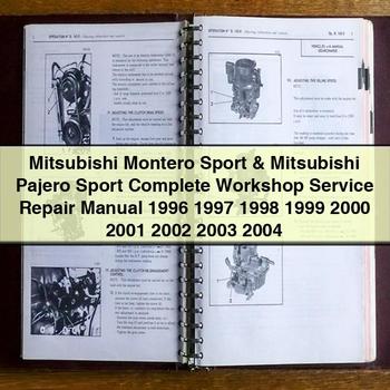 Mitsubishi Montero Sport &amp; Mitsubishi Pajero Sport Komplettes Werkstatthandbuch 1996 1997 1998 1999 2000 2001 2002 2003 2004