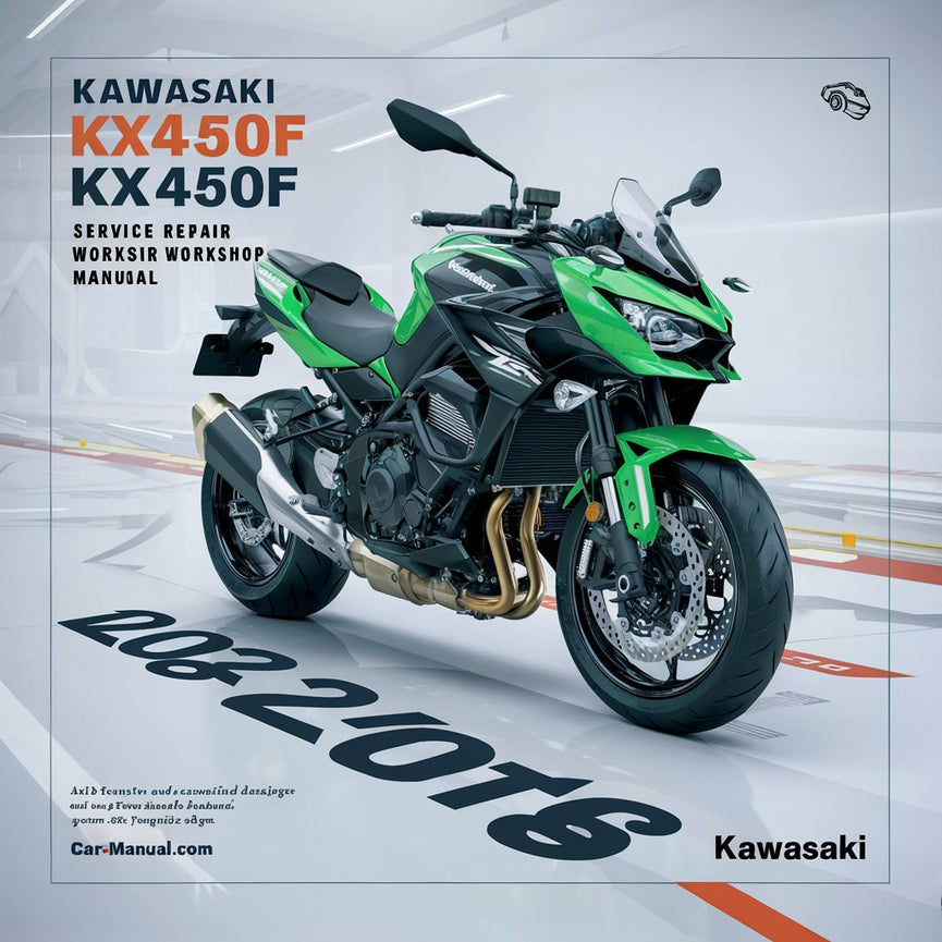 Manual de taller y reparación de Kawasaki KX450F KX 450F 2012-2016