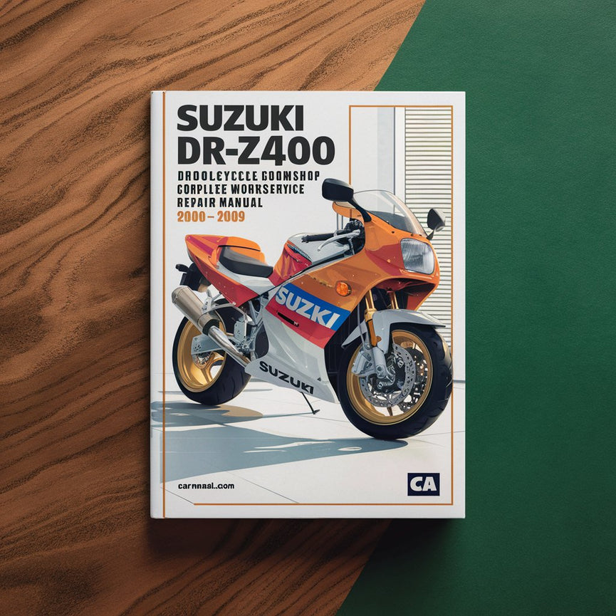 Manual completo de reparación y servicio de taller de motocicletas Suzuki DRZ400 DR-Z400 DRZ-400 2000 2001 2002 2003 2004 2005 2006 2007 2008 2009