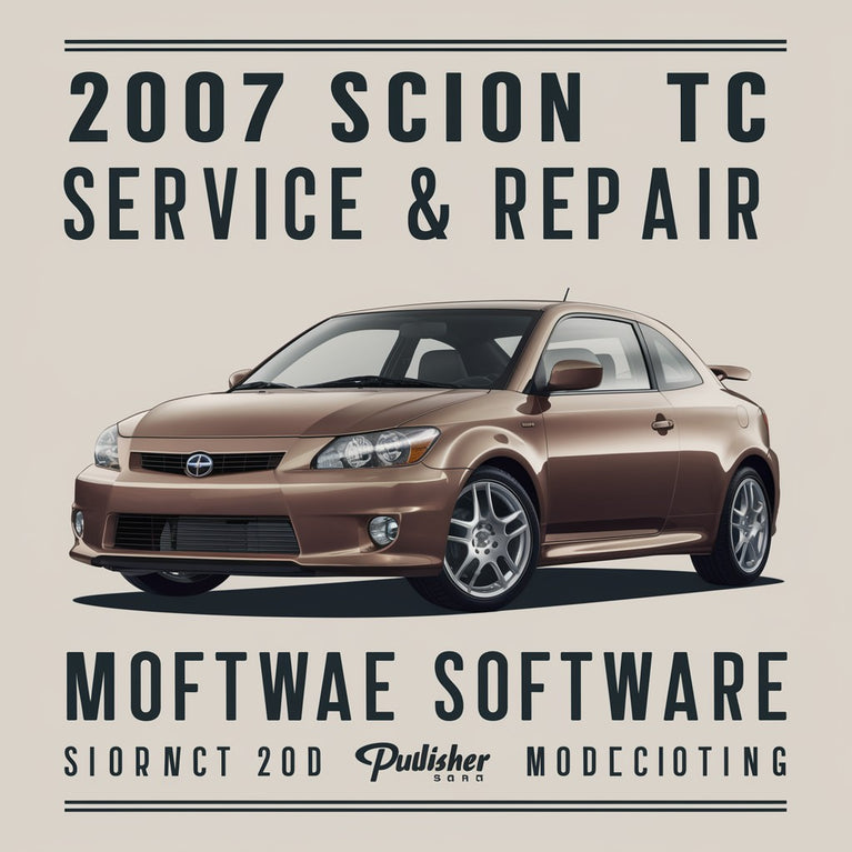 2007 Scion TC Service- und Reparaturhandbuch-Software