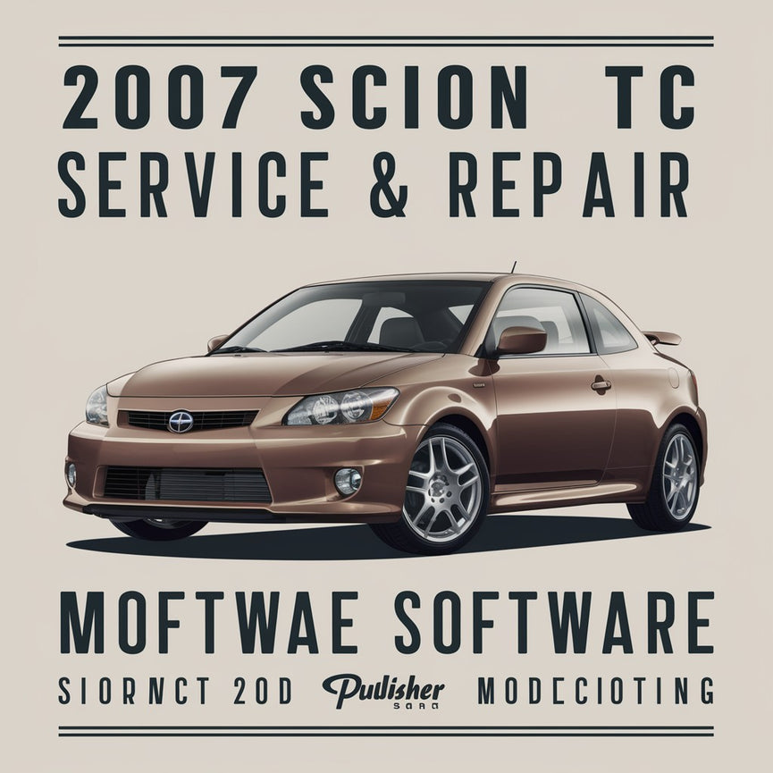 Software del manual de servicio y reparación del Scion TC 2007