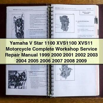 Yamaha V Star 1100 XVS1100 XVS11 Motorrad Komplette Werkstatt Service Reparaturhandbuch 1999 2000 2001 2002 2003 2004 2005 2006 2007 2008 2009