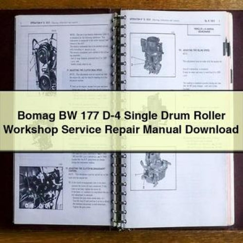 Bomag BW 177 D-4 Single Drum Roller Service Repair Workshop Manual PDF