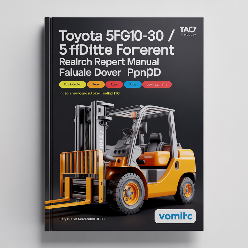 Toyota 5FG10-30 / 5FD10-30 Forklift Service Repair Factory Manual Instant Download PDF