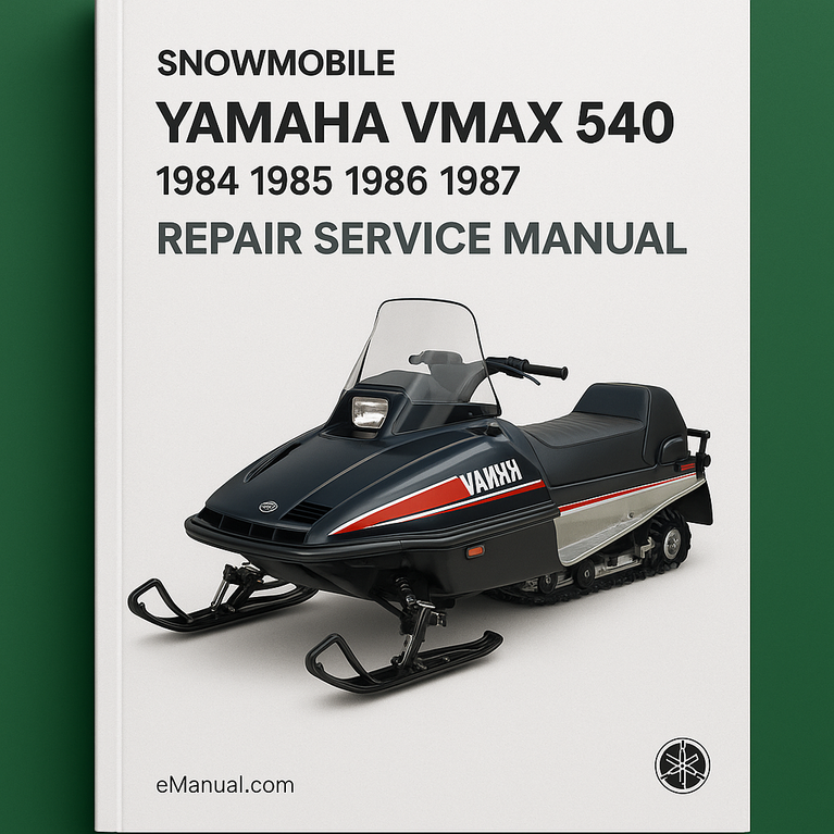 Manual de servicio y reparación de motos de nieve Yamaha VMAX 540 1984 1985 1986 1987