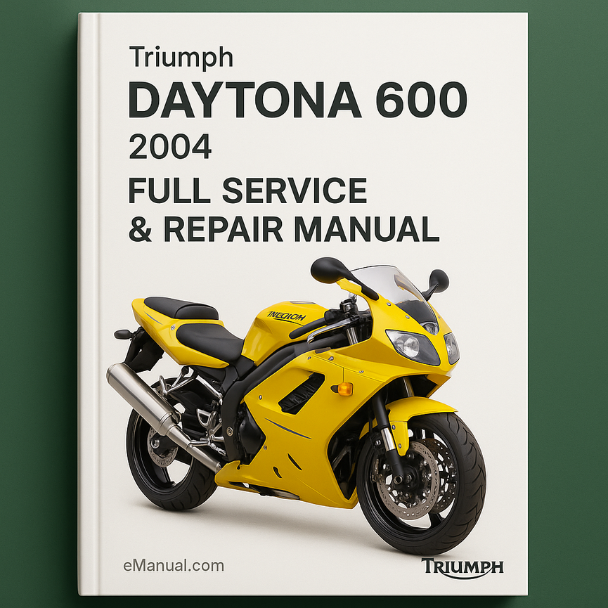 Triumph Daytona 600 2004 Vollständiges Service-Reparaturhandbuch