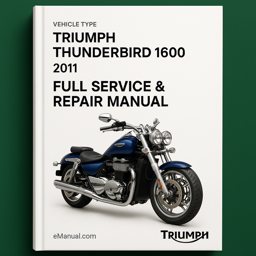 Triumph Thunderbird 1600 2011 Vollständiges Service-Reparaturhandbuch