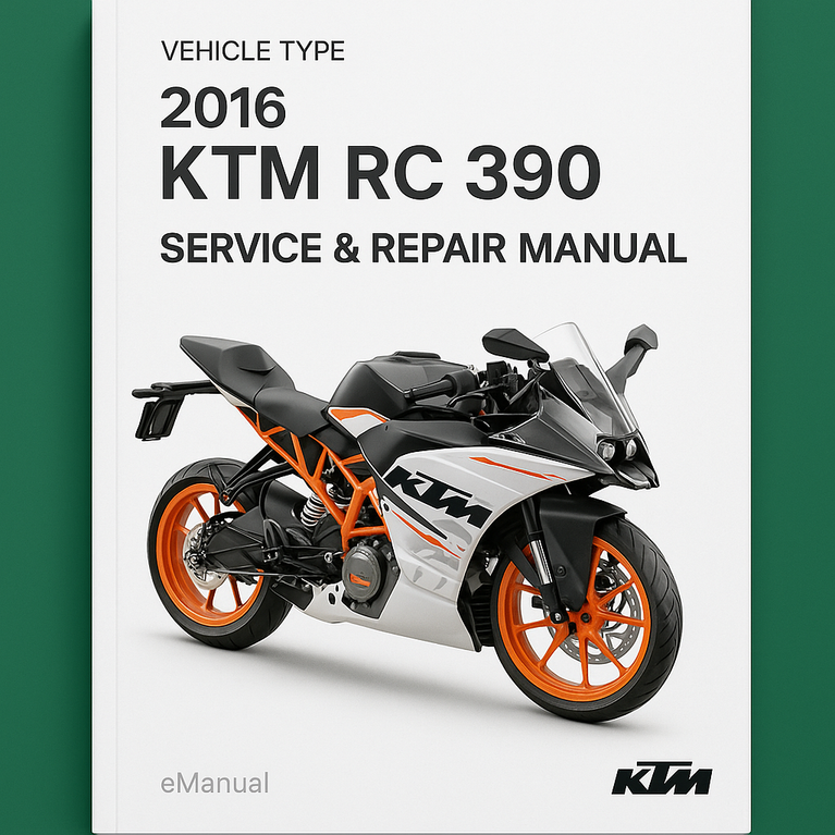 2016 KTM RC 390 Service Repair Manual