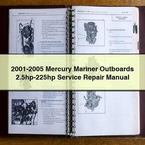 Manual de reparación y servicio de motores fueraborda Mercury Mariner de 2,5 a 225 hp 2001-2005