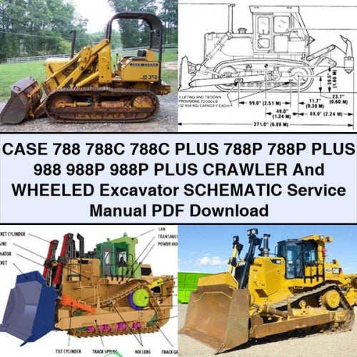 Case 788 788C Plus 788P 988 988P Crawler Wheeled Excavator SCHEMATIC Electrical Wiring Diagrams PDF
