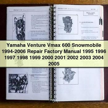 Manual de reparación de fábrica de la moto de nieve Yamaha Venture Vmax 600 1994-2006 1995 1996 1997 1998 1999 2000 2001 2002 2003 2004 2005