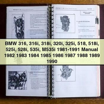 BMW 316 316i 318i 320i 325i 518 518i 525i 528i 535i M535i 1981-1991 Manual 1982 1983 1984 1985 1986 1987 1988 1989 1990