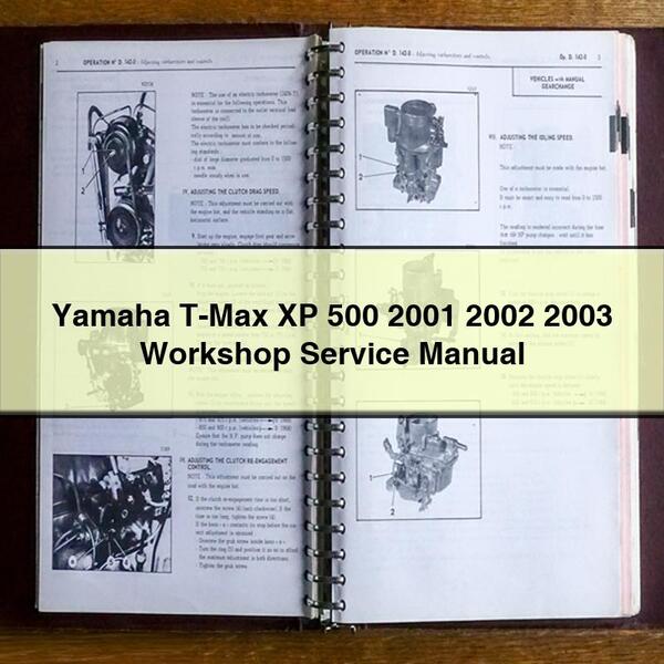 Manual de reparación y servicio del taller Yamaha T-Max XP 500 2001 2002 2003