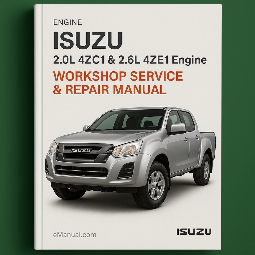 Manual de reparación y servicio del motor ISUZU 2.0L 4ZC1 y 2.6L 4ZE1