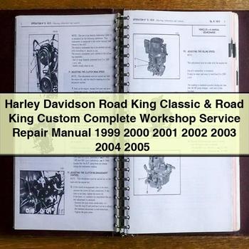 Harley Davidson Road King Classic &amp; Road King Custom Komplettes Werkstatt-Service-Reparaturhandbuch 1999 2000 2001 2002 2003 2004 2005