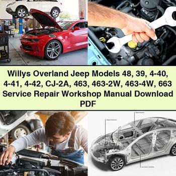 Manual de taller de servicio y reparación de Jeep Willys Overland Modelos 48 39 4-40 4-41 4-42 CJ-2A 463 463-2W 463-4W 663