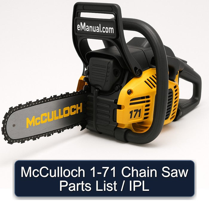 Mcculloch 1-71 Chain Saw / IPL Parts Catalog PDF