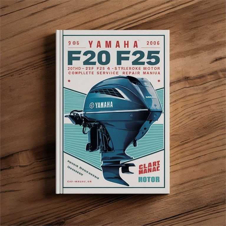 Yamaha F20 F25 20hp 25hp 4-Stroke Outboard Motor Complete Workshop Service Repair Manual 1996 1997 1998 1999 2000 2001 2002 2003 2004 2005 2006 PDF