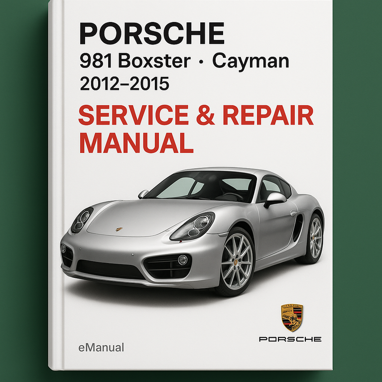 Manual de servicio y reparación del Porsche 981 Boxster Cayman 2012-2015