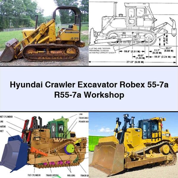 Hyundai Crawler Excavator Robex 55-7a R55-7a Workshop