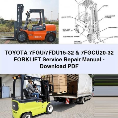 Manual de servicio y reparación de montacargas TOYOTA 7FGU/7FDU15-32 y 7FGCU20-32