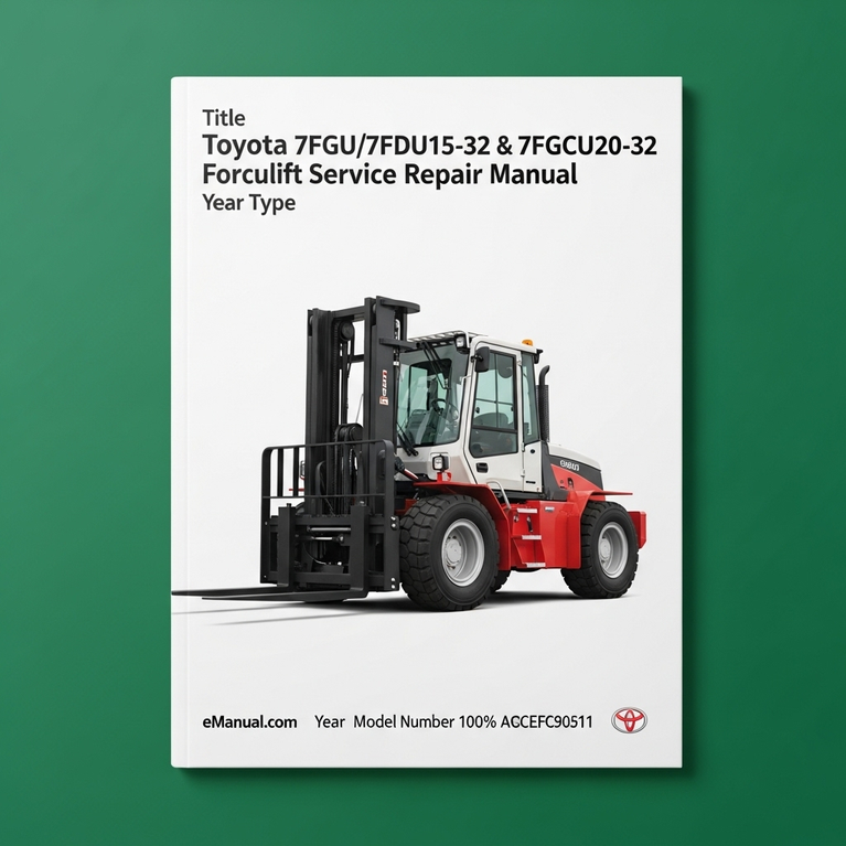TOYOTA FORKLIFT 7FGU/7FDU15-32 & 7FGCU20-32 Service Repair Manual