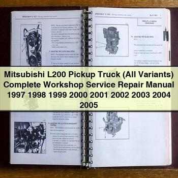 Mitsubishi L200 Pickup Truck (alle Varianten) Komplettes Werkstatt-Reparaturhandbuch 1997 1998 1999 2000 2001 2002 2003 2004 2005