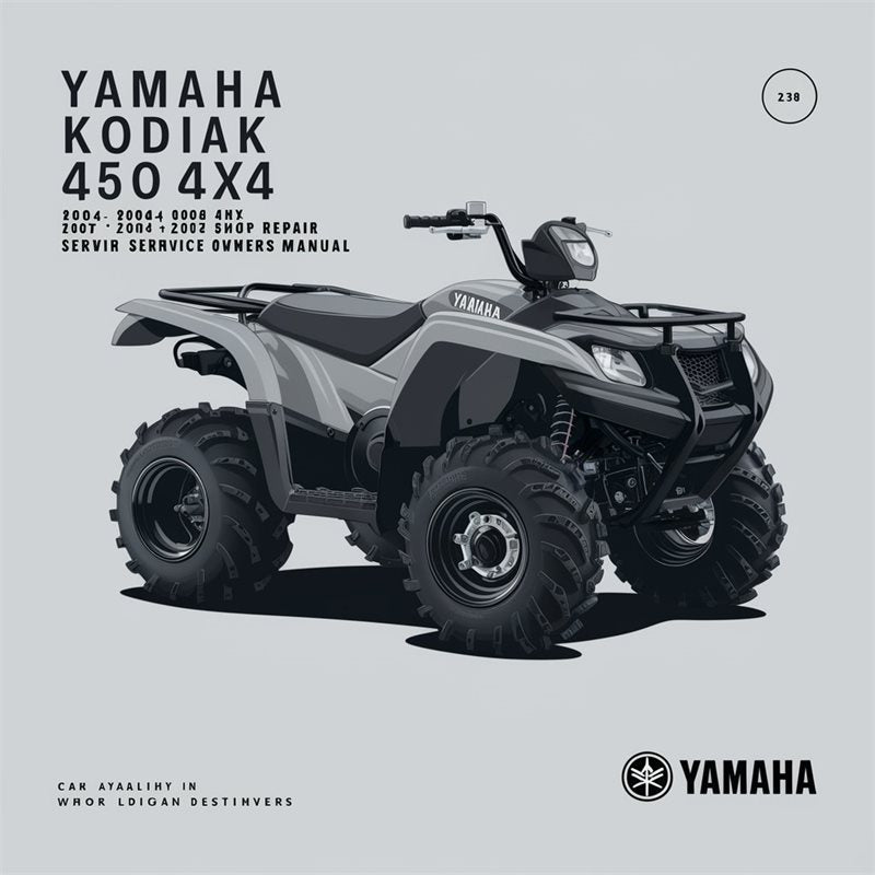 2004-2007 Yamaha Kodiak 450 4x4 YFM450 ATV Shop Owners Owner's Manual PDF