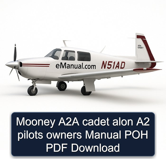 Mooney A2A Cadet Alon A2 Pilots Owners POH Owner's Manual PDF