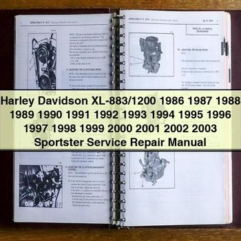 Harley Davidson XL-883/1200 1986 1987 1988 1989 1990 1991 1992 1993 1994 1995 1996 1997 1998 1999 2000 2001 2002 2003 Sportster Service Repair Manual