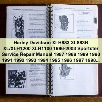 Harley Davidson XLH883 XL883R XL/XLH1200 XLH1100 1986-2003 Sportster Service Repair Manual 1987 1988 1989 1990 1991 1992 1993 1994 1995 1996 1997 1998 1999 2000 2001 2002