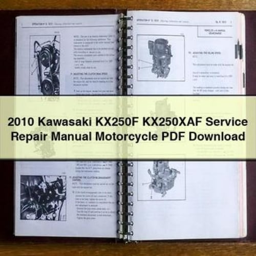 Manual de servicio y reparación de motocicletas Kawasaki KX250F KX250XAF 2010