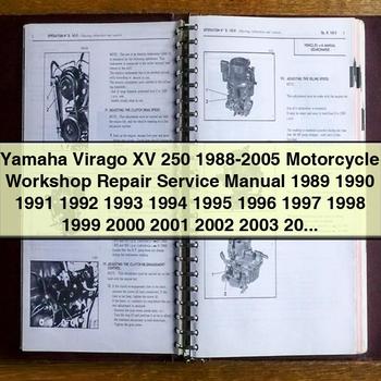 Manual de servicio y reparación de motocicletas Yamaha Virago XV 250 1988-2005 1989 1990 1991 1992 1993 1994 1995 1996 1997 1998 1999 2000 2001 2002 2003 2004