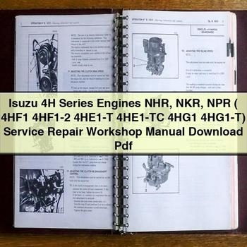 Isuzu 4H-Serie Motoren NHR NKR NPR (4HF1 4HF1-2 4HE1-T 4HE1-TC 4HG1 4HG1-T) Service-Reparatur-Werkstatthandbuch