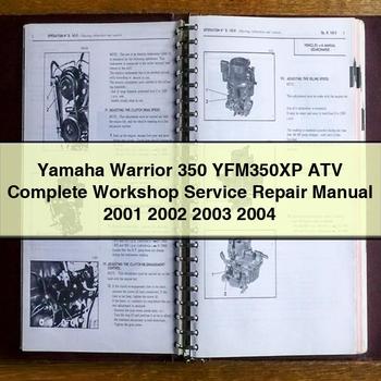 Manual de reparación y servicio de taller completo para ATV Yamaha Warrior 350 YFM350XP 2001 2002 2003 2004