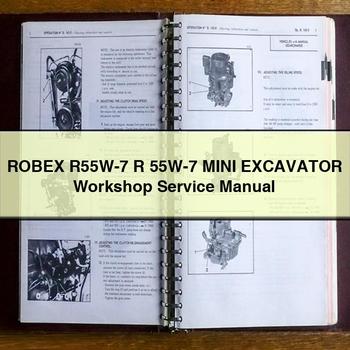 Manual de reparación y servicio del taller de miniexcavadora ROBEX R55W-7 R 55W-7