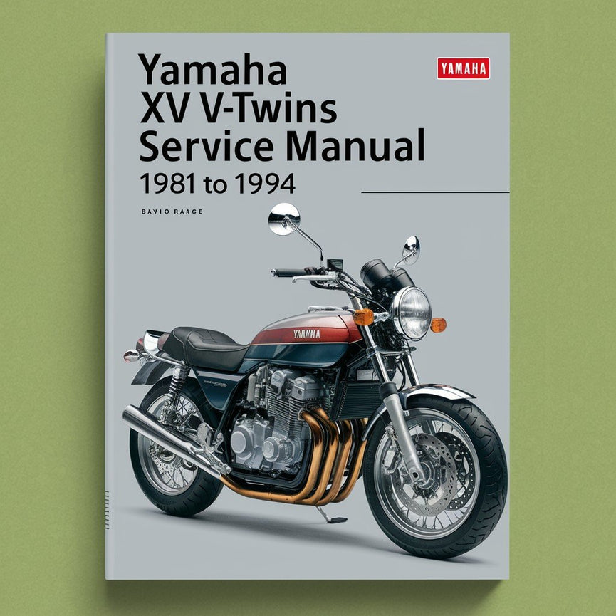 Manual de servicio y reparación de Yamaha XV V-TWINS de 1981 a 1994