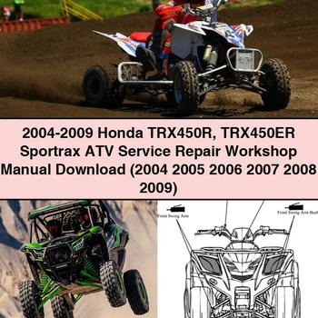 2004-2009 Honda TRX450R TRX450ER Sportrax ATV Service Repair Workshop Manual (2004 2005 2006 2007 2008 2009)