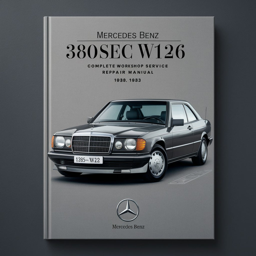 Manual de servicio y reparación del taller completo Mercedes Benz 380SEC W126 1982 1983