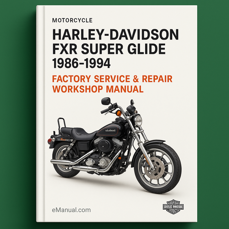 Manual de taller y reparación de fábrica de la motocicleta Harley Davidson FXR Super Glide 1986-1994