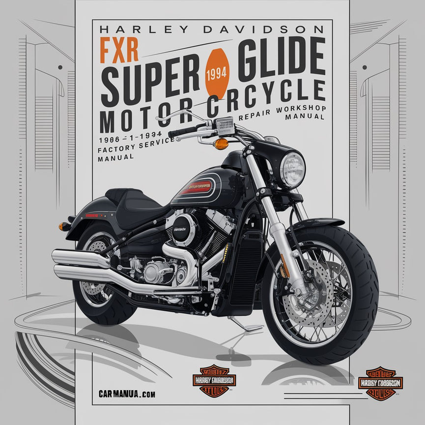 Manual de taller y reparación de fábrica de la motocicleta Harley Davidson FXR Super Glide 1986-1994