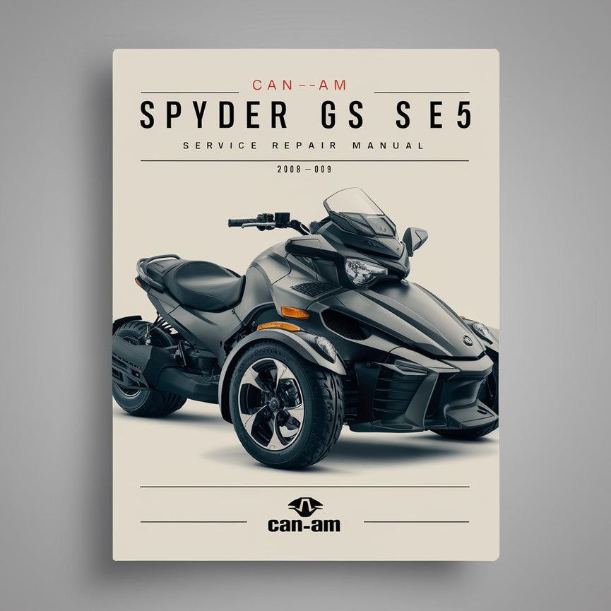 Manual de reparación y servicio de vehículos todo terreno CAN-AM SPYDER GS SE5 2008-2009