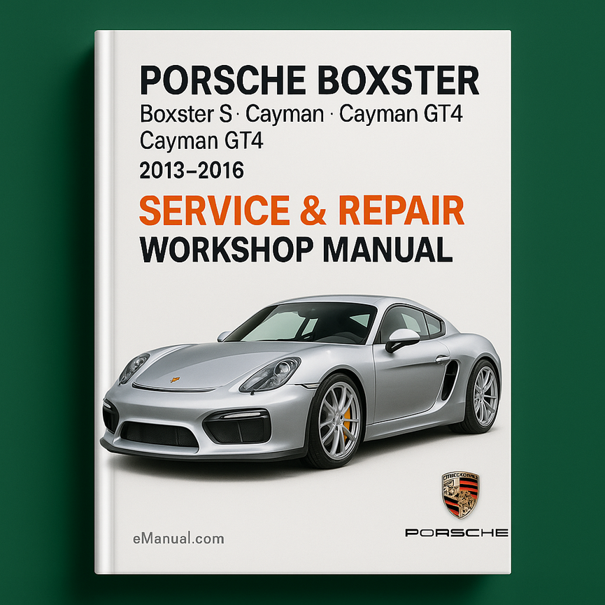 Porsche Boxster Boxster S Cayman Cayman S Cayman GT4 Boxster & Cayman Black Series 2013-2016 Service Repair Workshop Manual Pdf