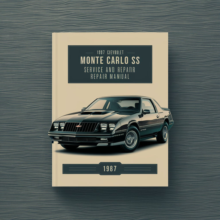 1987 Chevrolet Monte Carlo SS Wartungs- und Reparaturhandbuch