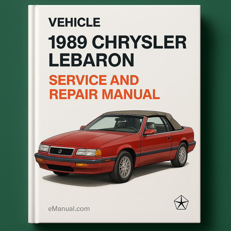 1989 Chrysler LeBaron Service- und Reparaturhandbuch
